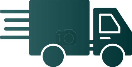 Téléchargez les illustrations : Livraison ou icône de camion de fret - en licence libre de droit