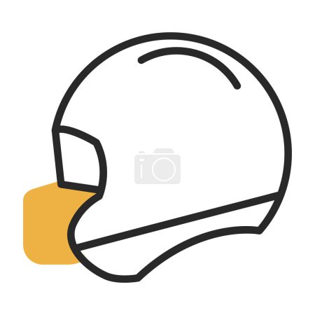 Illustration for Football helmet icon vector illustration - Royalty Free Image