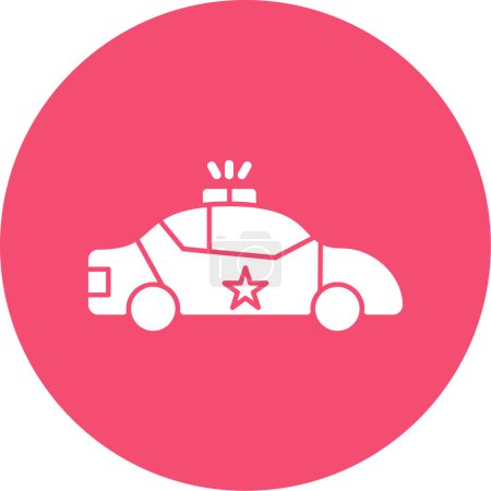 Illustration for Police Car icon, vector illustration - Royalty Free Image