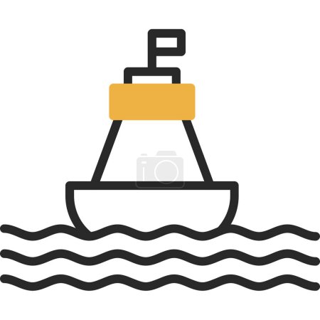 Téléchargez les illustrations : Illustration vectorielle d'icône de bouée - en licence libre de droit