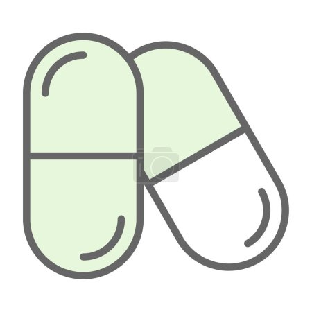 Téléchargez les illustrations : Icône de pilules, illustration vectorielle conception simple - en licence libre de droit