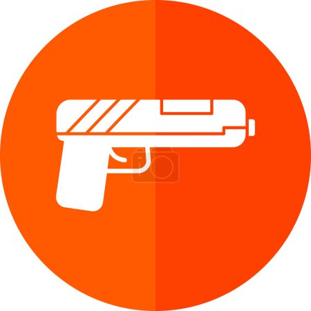 Téléchargez les illustrations : Icône de pistolet, illustration vectorielle design simple - en licence libre de droit