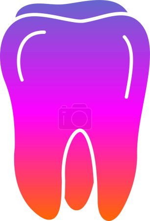 Téléchargez les illustrations : Icône de dent, illustration vectorielle degis - en licence libre de droit