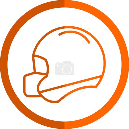 Téléchargez les photos : Illustration vectorielle d'icône de casque de football - en image libre de droit