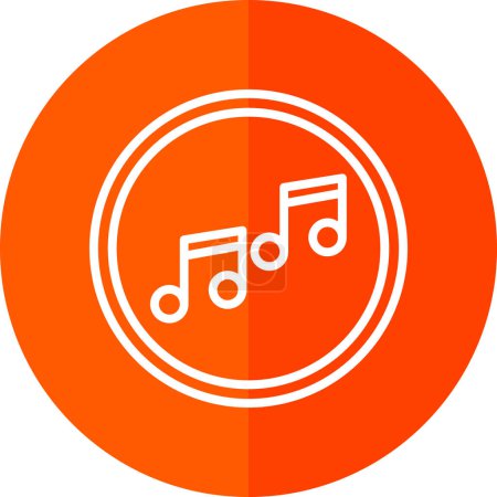 Illustration for Music notes vector sound icon - Royalty Free Image