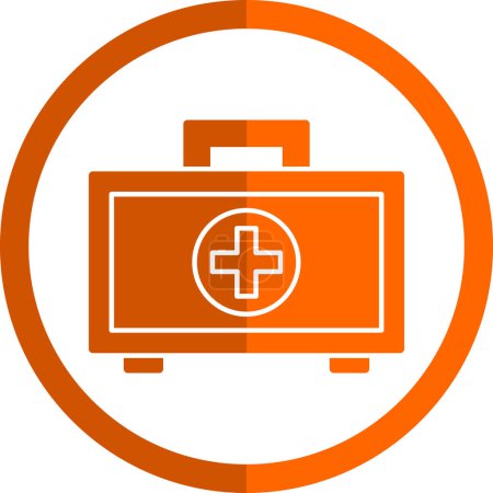Illustration for Simple flat first aid kit icon vector illustration - Royalty Free Image