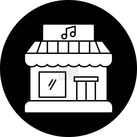 Photo for Music shop building icon, vector illustration design - Royalty Free Image