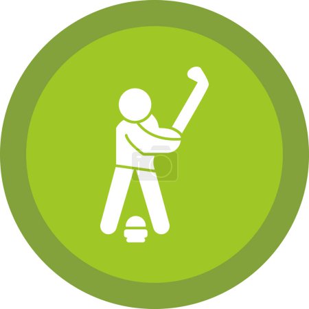 Ilustración de Icono del jugador de golf. ilustración vectorial - Imagen libre de derechos