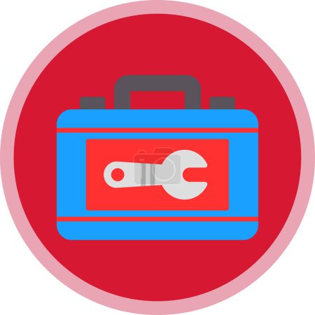 Illustration for Tool Box graphic web icon simple illustration - Royalty Free Image