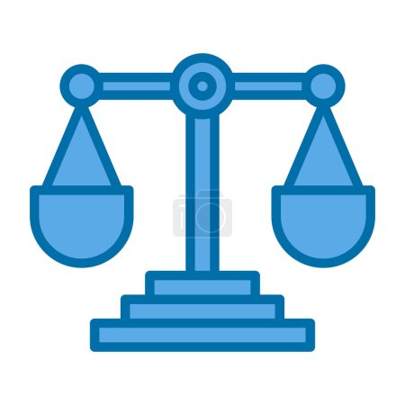 Téléchargez les illustrations : Échelle de justice icône, illustration vectorielle - en licence libre de droit