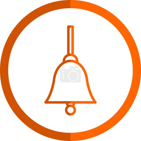 Téléchargez les illustrations : Illustration vectorielle d'une icône de cloche - en licence libre de droit