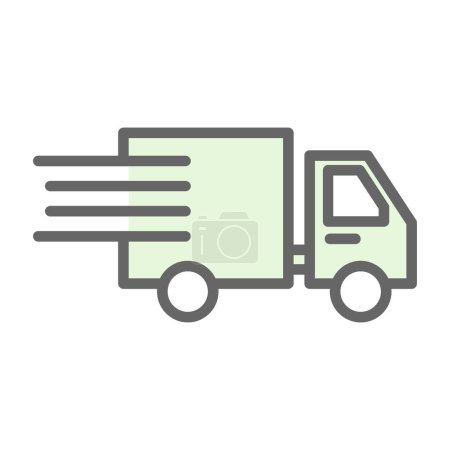 Téléchargez les illustrations : Livraison ou icône de camion de fret - en licence libre de droit