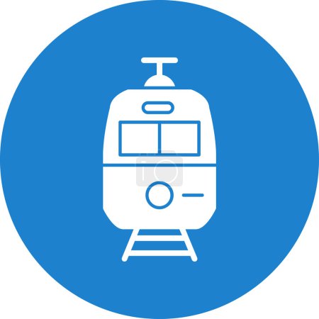 Illustration for Simple flat train  line icon illustration - Royalty Free Image