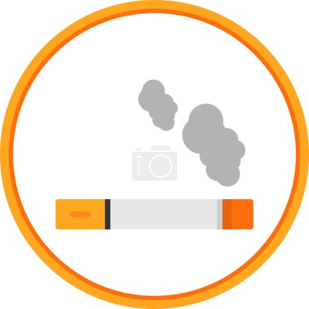 Ilustración de Fumar cigarrillos plano vector icono de diseño - Imagen libre de derechos