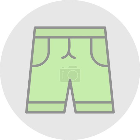 Illustration for Green Shorts icon, vector illustration simple design - Royalty Free Image
