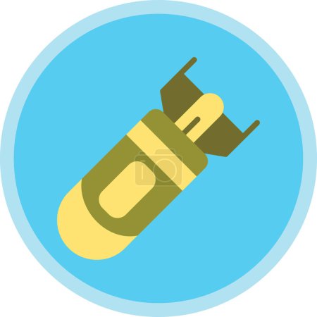 Flugzeugbomben-Symbolvektorillustration