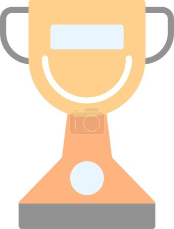 Téléchargez les illustrations : Coupe trophée ligne icône, illustration vectorielle - en licence libre de droit