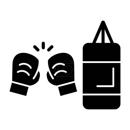 Ilustración de Icono de boxeo color contorno vector - Imagen libre de derechos