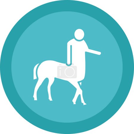 Téléchargez les illustrations : Centaur icon, thin line style - en licence libre de droit
