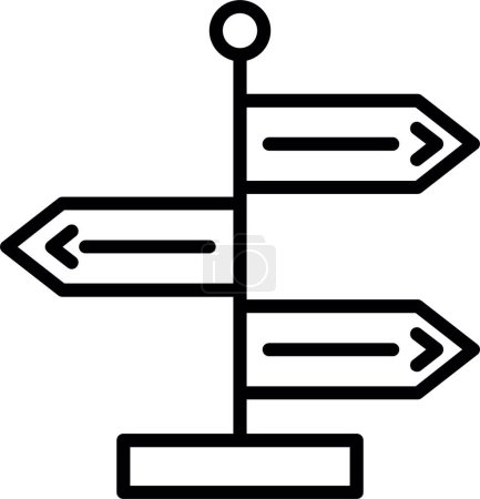 Illustration for Direction, Signpost icon. simple vector illustration - Royalty Free Image