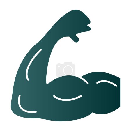 Téléchargez les illustrations : Icône biceps. illustration simple de l'icône du vecteur musculaire pour le web - en licence libre de droit