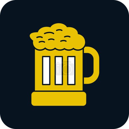 Illustration for Beer icon, outline style - Royalty Free Image