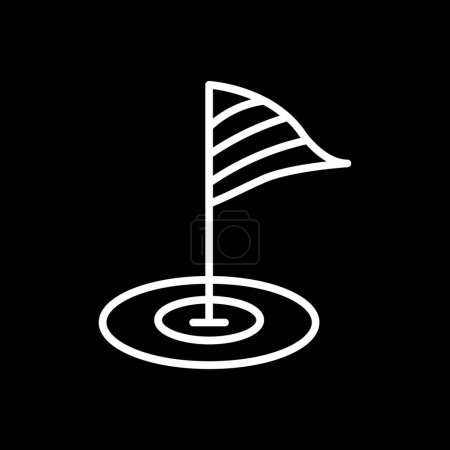 Ilustración de Vector ilustración del icono de la bandera de golf - Imagen libre de derechos