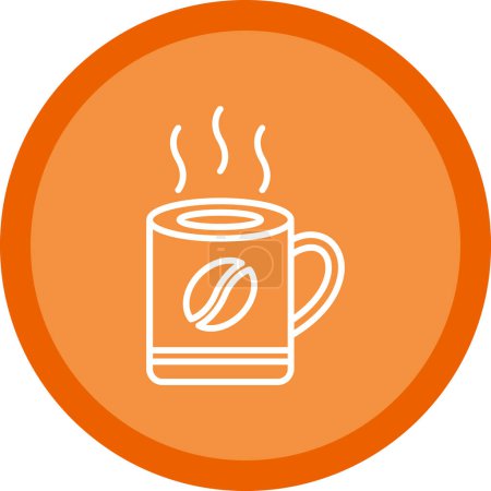 Téléchargez les illustrations : Tasse à café icône. conception de ligne mince. illustration vectorielle. - en licence libre de droit