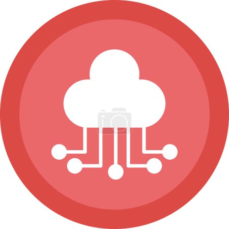 Ilustración de Computación en nube. icono web - Imagen libre de derechos