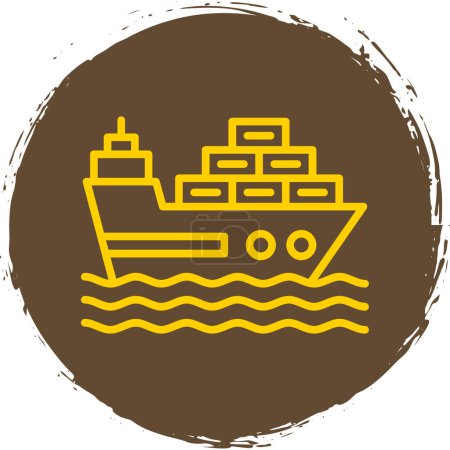 Photo for Ship icon vector illustration - Royalty Free Image