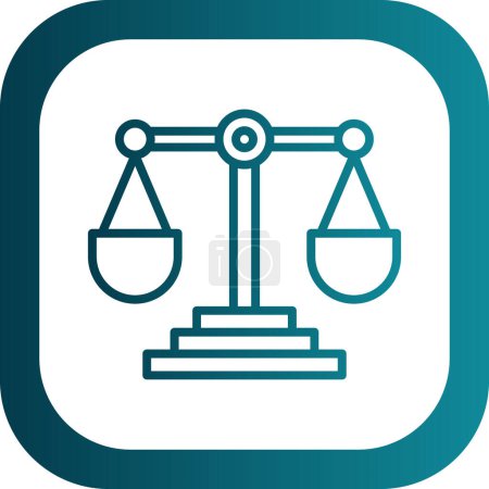 Téléchargez les illustrations : Échelle de justice icône, illustration vectorielle - en licence libre de droit