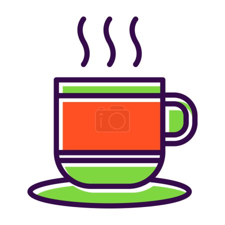 Téléchargez les illustrations : Icône de café chaud, illustration vectorielle - en licence libre de droit