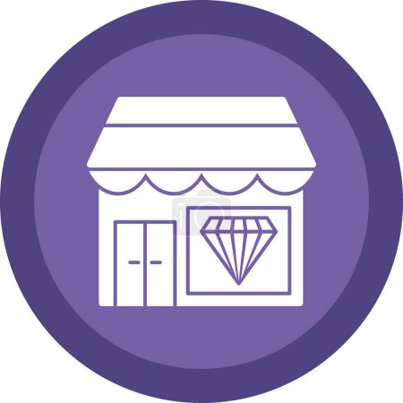 Illustration for Jewelry shop icon with diamond, vector illustration design - Royalty Free Image