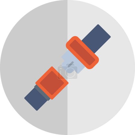 Ilustración de Icono del cinturón de seguridad, ilustración vectorial - Imagen libre de derechos