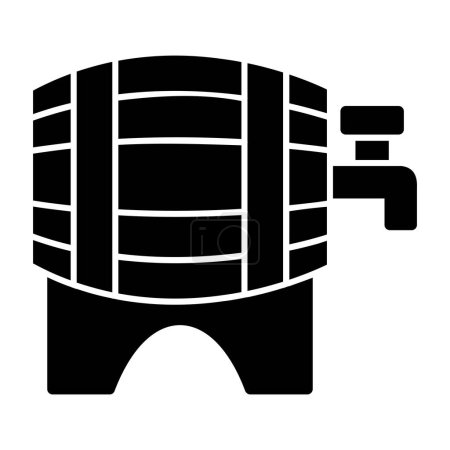 Illustration for Beer keg icon, vector illustration - Royalty Free Image