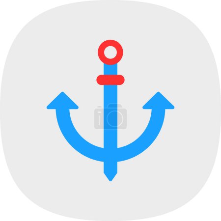 Illustration for Anchor. web icon simple illustration - Royalty Free Image