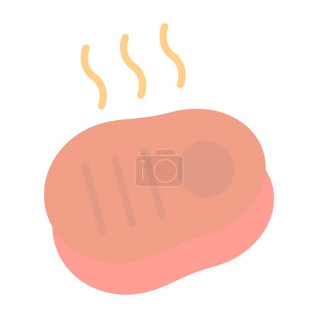 Ilustración de Vector ilustración de carne caliente filete icono - Imagen libre de derechos
