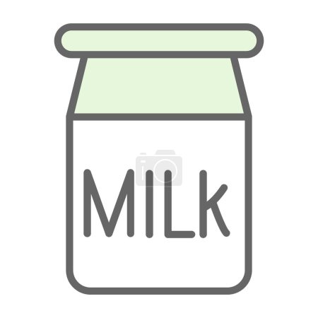 Ilustración de Vector ilustración del icono del paquete de leche - Imagen libre de derechos