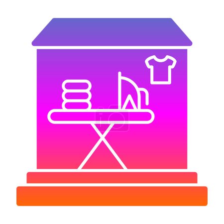Illustration for Laundry shop icon, vector illustration design - Royalty Free Image