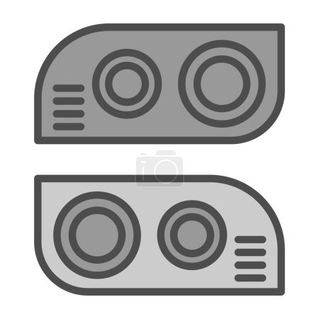 Photo for Two car lights glyph icon, vector illustration - Royalty Free Image