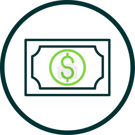 Ilustración de Icono de dinero para su diseño web y aplicación móvil, concepto de logotipo dólar - Imagen libre de derechos
