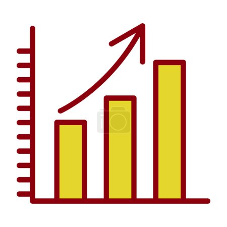 Illustration for Business graph. Flat icon of graph - Royalty Free Image