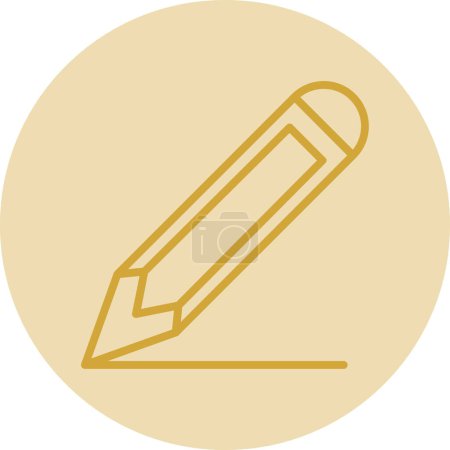 Illustration for Pencil flat icon. web vector simple illustration - Royalty Free Image