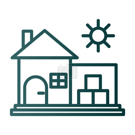 Illustration for Home vector image design. House flat icon - Royalty Free Image