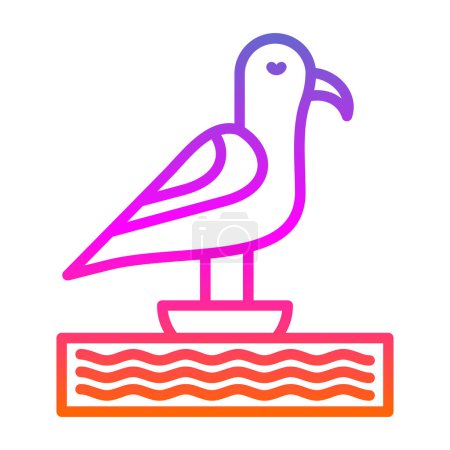 Illustration for Seagull. web icon simple illustration - Royalty Free Image