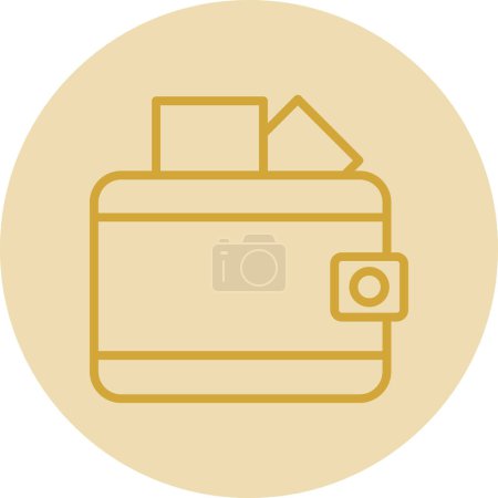 Téléchargez les illustrations : Wallet icon, vector illustration simple design - en licence libre de droit