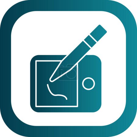 Drawing tablet icon vector illustration