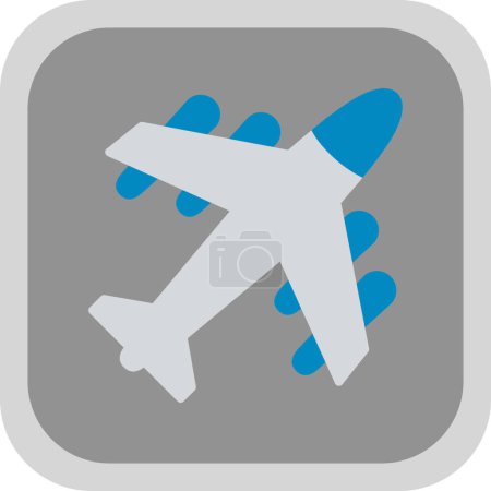 Téléchargez les illustrations : Illustration vectorielle icône avion - en licence libre de droit