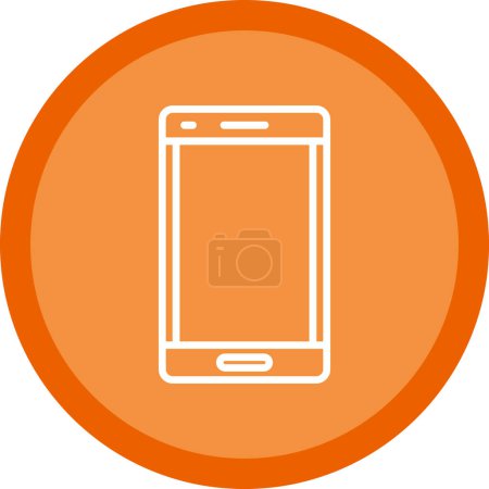Ilustración de Icono del teléfono inteligente aislado en el fondo. Plantilla de teléfono de moda para sitio web, aplicación, símbolo de celda y logotipo del teléfono inteligente - Imagen libre de derechos