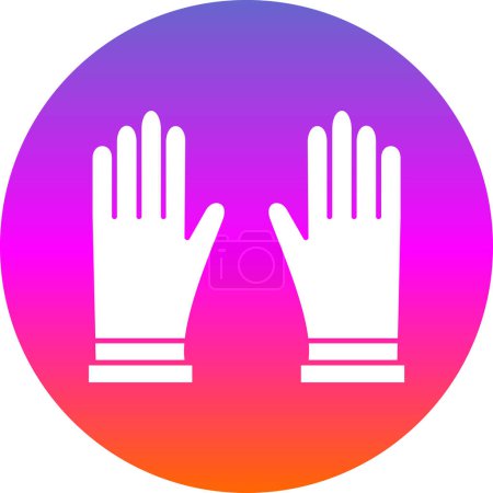 Illustration for Gloves icon symbol. Vector illustration. - Royalty Free Image